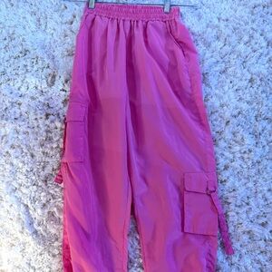 Pink Cargo Pants Windbreaker